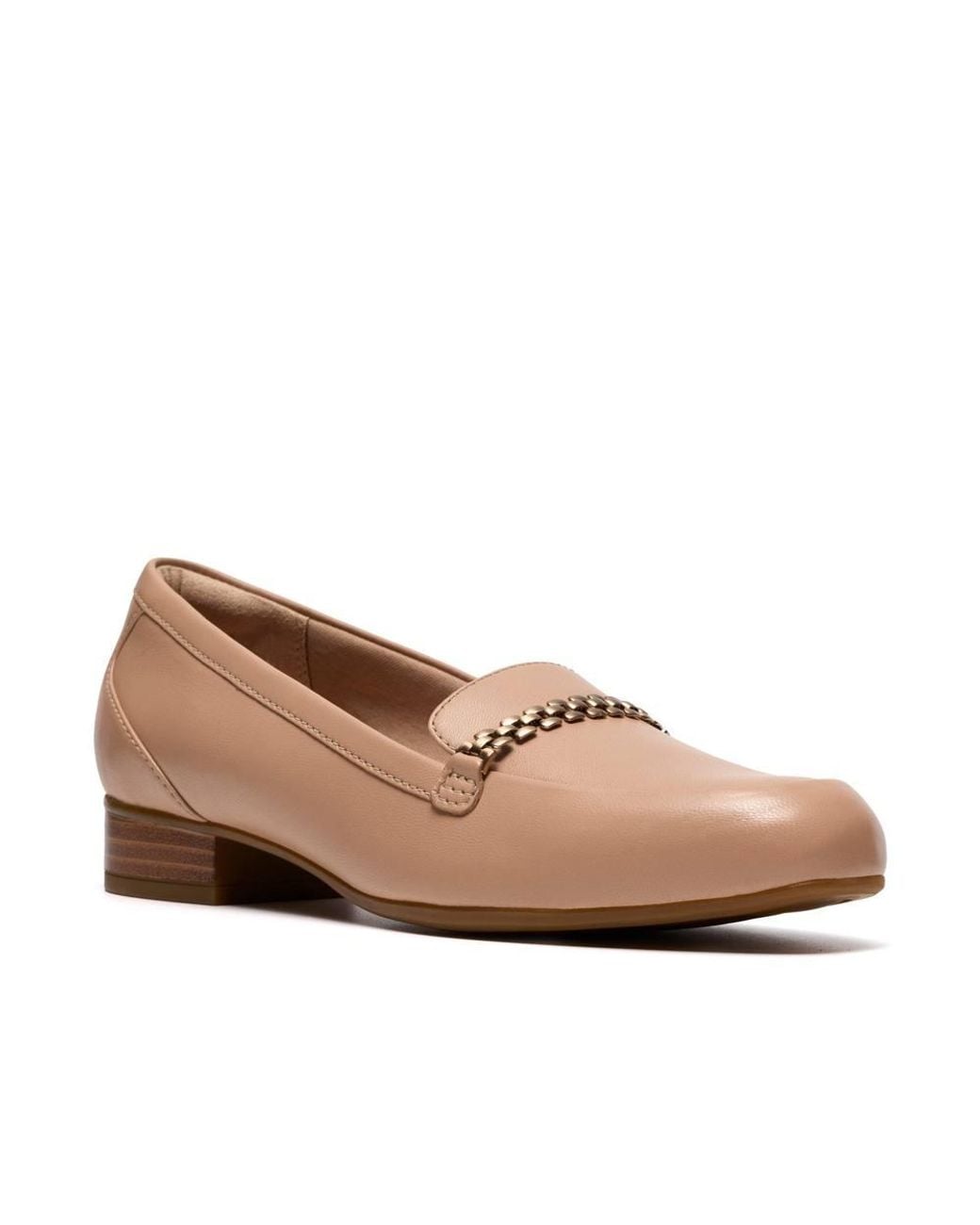 Clarks Brown Juliet Mia Leather Loafers, Slip Ons