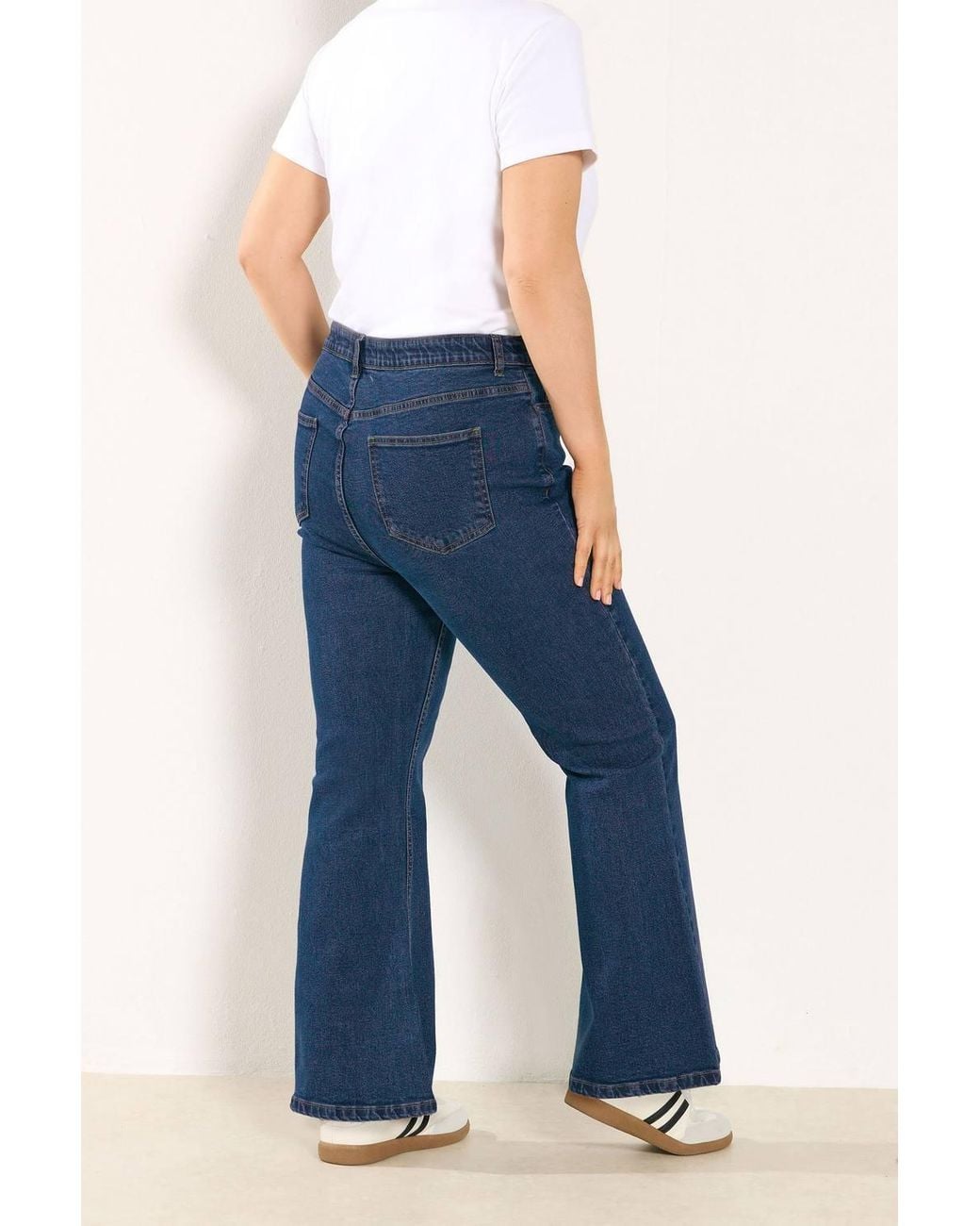 Yours Blue Flare Stretch Jeans