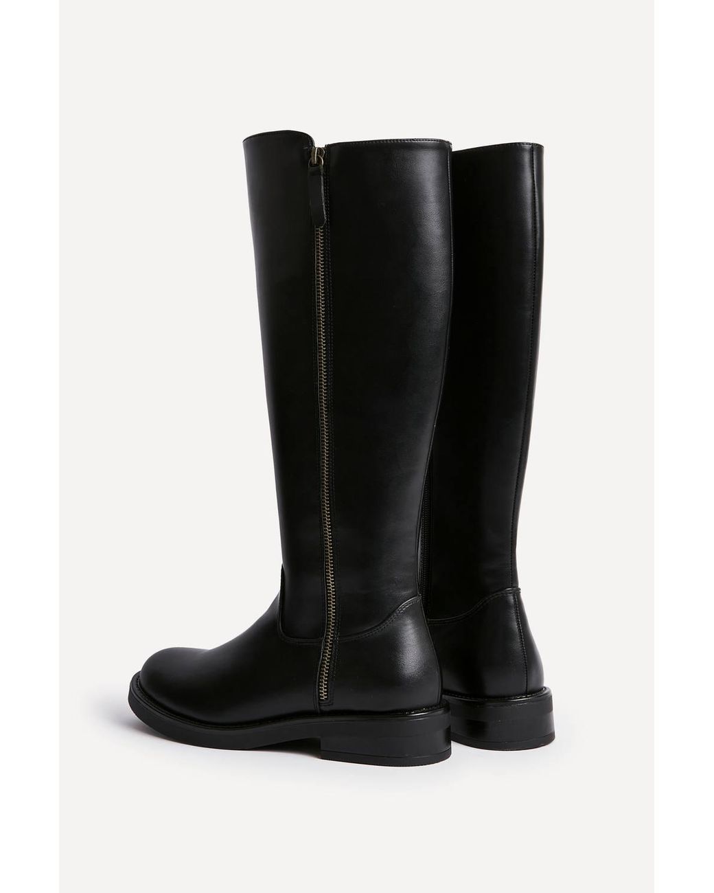 Linzi Black Roam Faux Leather High Leg Boot