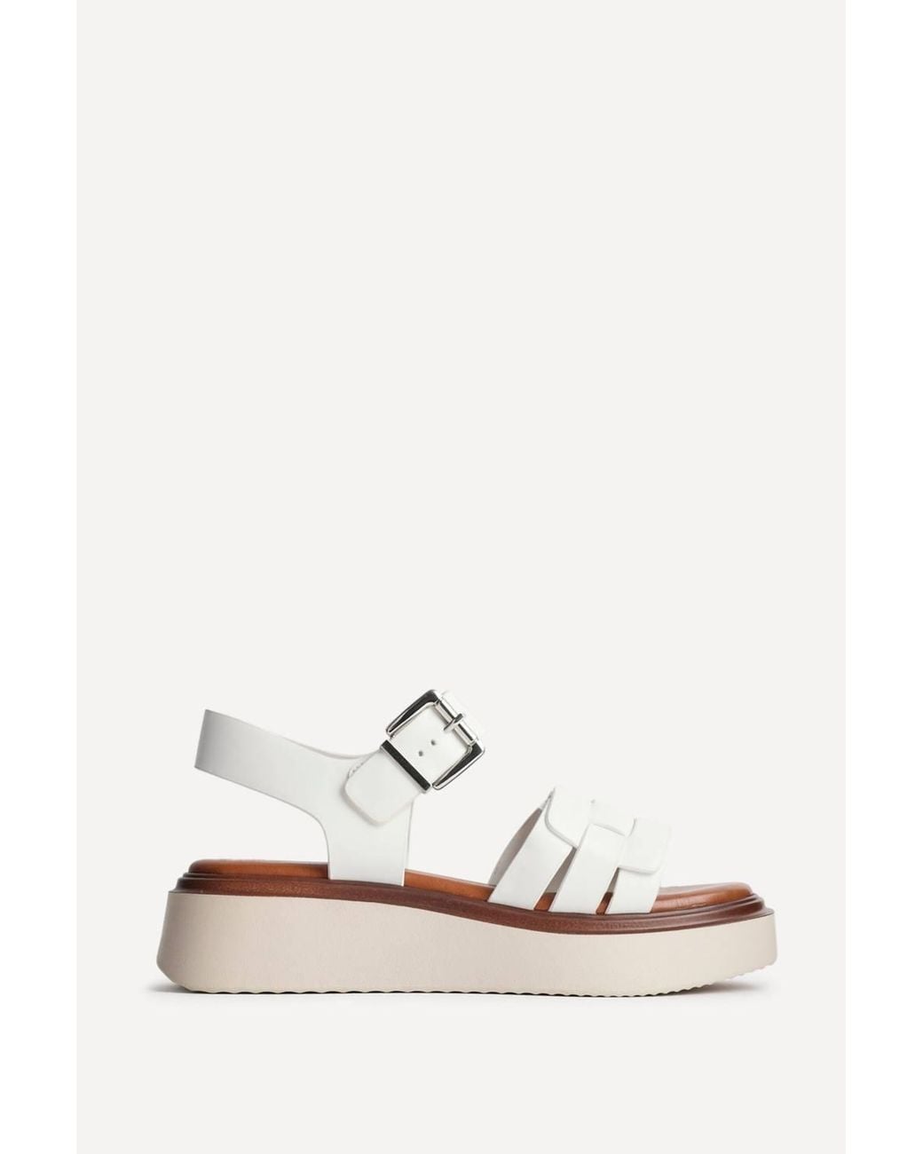 Linzi White Zuri Flatform Sandals