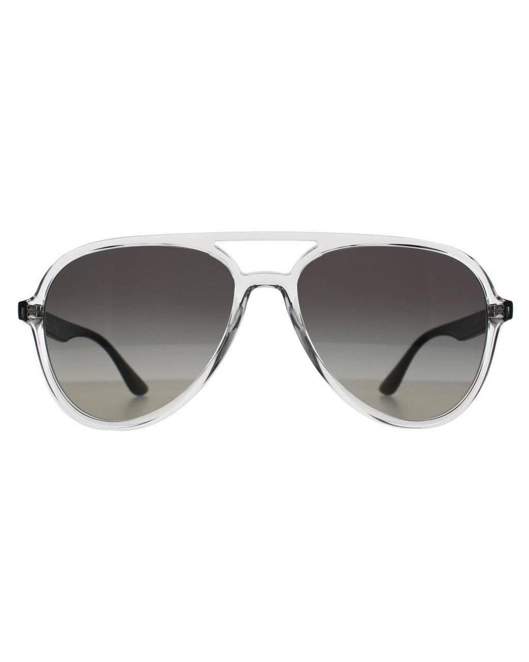 Ray-Ban Gray Aviator Polished Transparent Gradient Rb4376