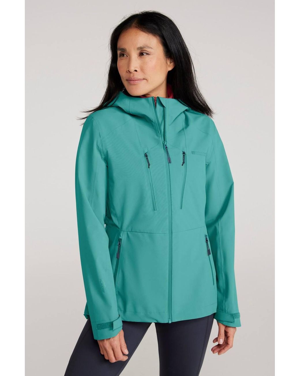 Mountain Warehouse Blue 'Rainstorm' Lightweight Breathable Comfy 2.5 Layer Waterproof Jacket