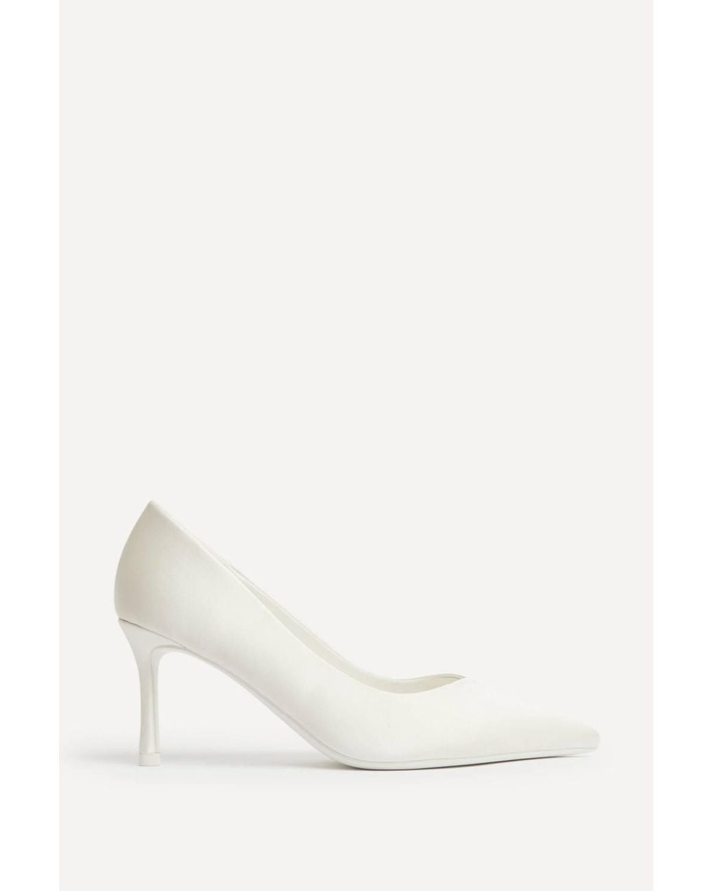 Linzi White Classic Bridal Ivory Satin Court Heels