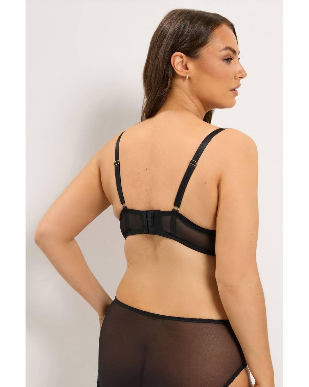 Yours Black Lace Underwired Bra