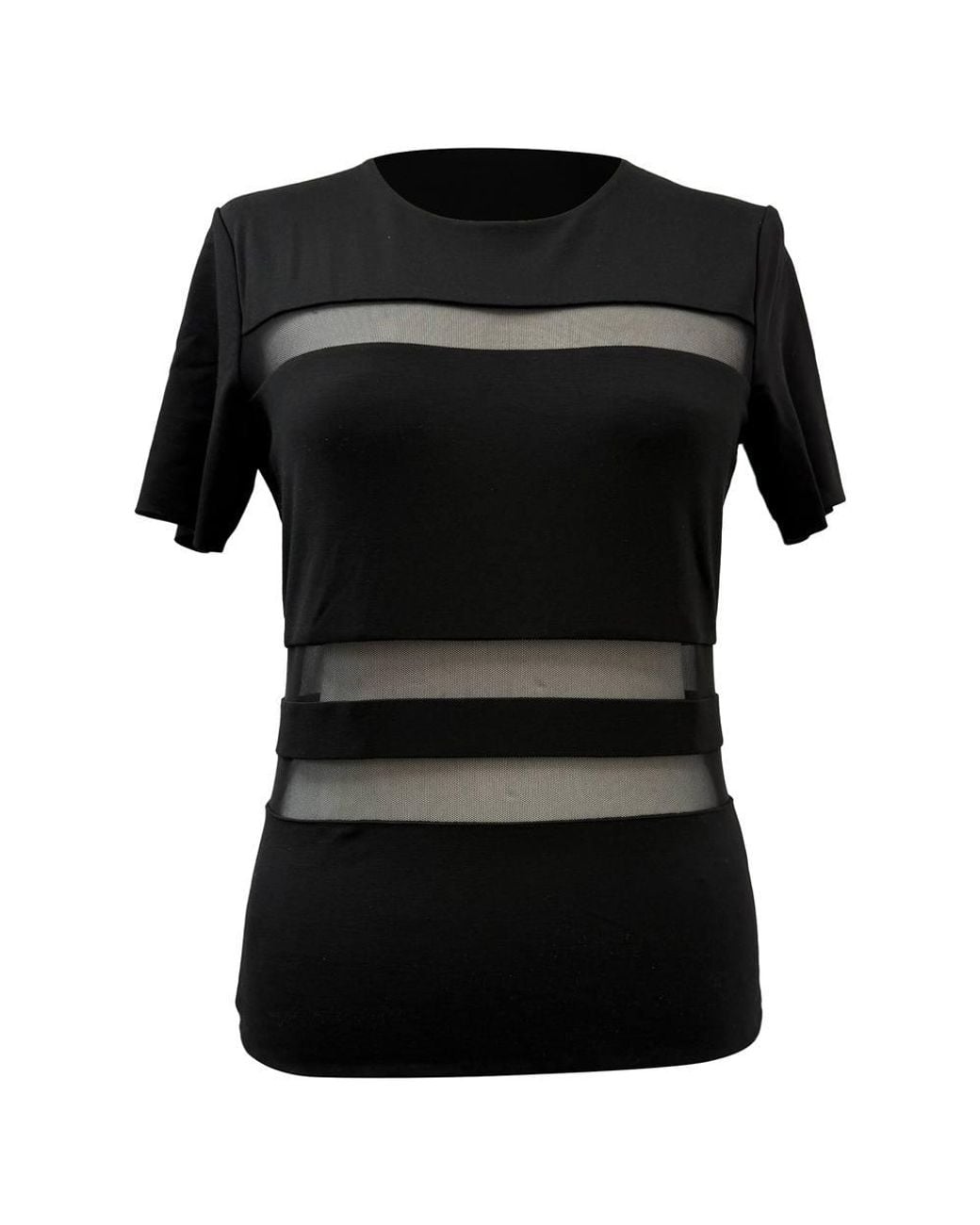 Alexander Wang Black Preloved T Mesh Accent T-Shirt