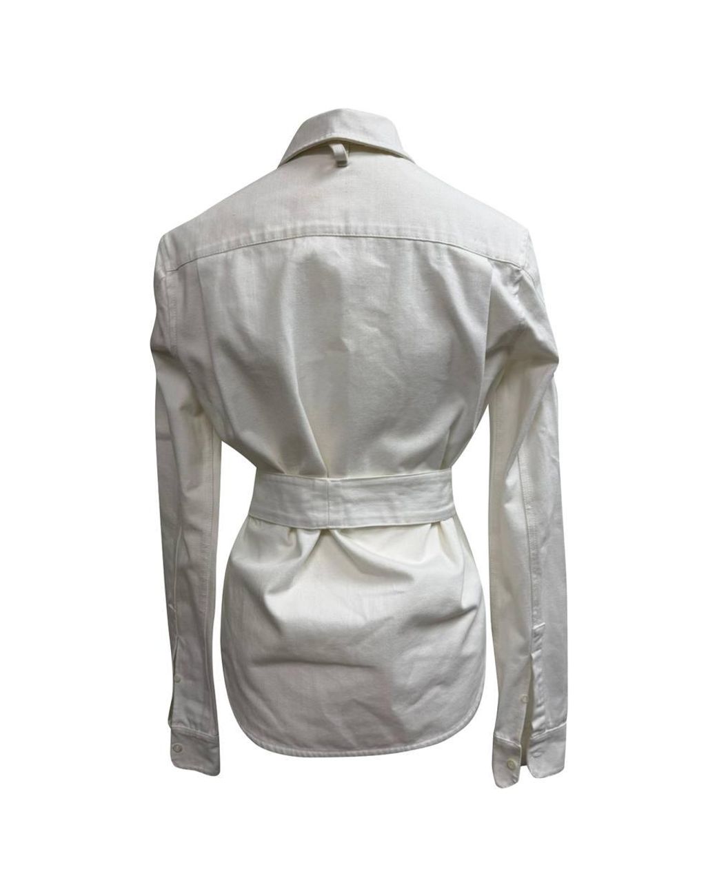Loewe Gray Preloved Belted Button Shirt