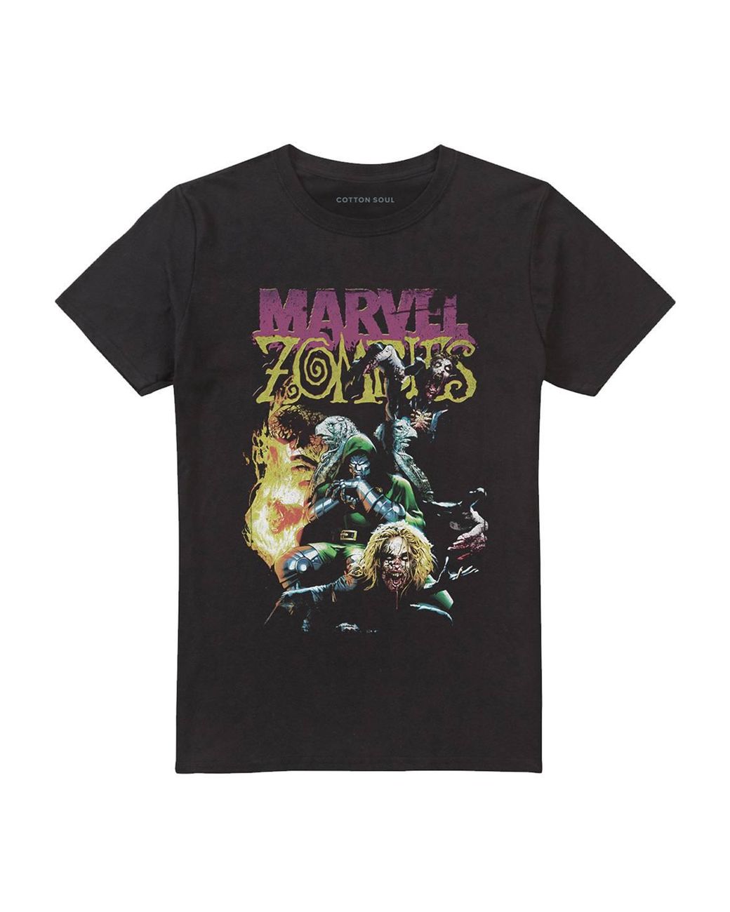 Marvel Black Zombies Doom & The Fantastic Four Cover T-Shirt