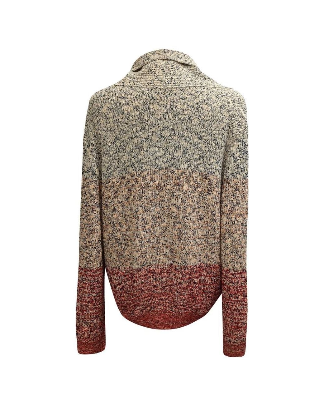 Missoni Gray Preloved Knitted Buttoned Shawl-Collared Cardigan