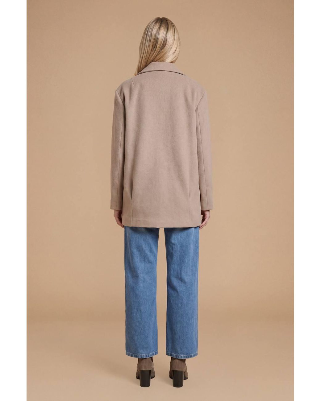 Dorothy Perkins Blue Relaxed Fit Double Breasted Coat