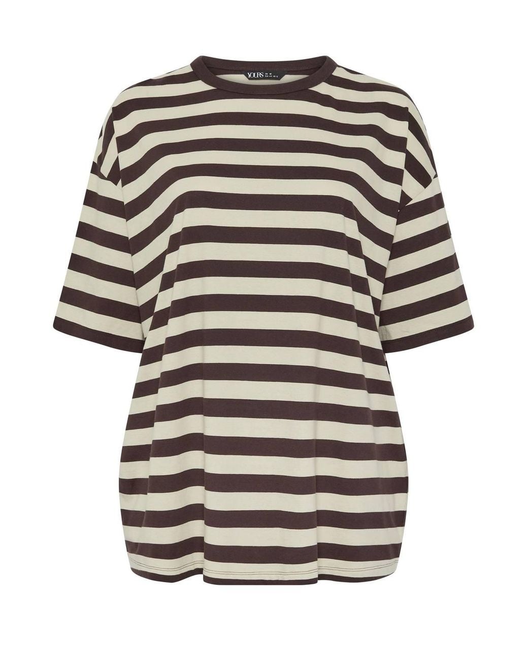 Yours Natural Boxy Stripe T-Shirt