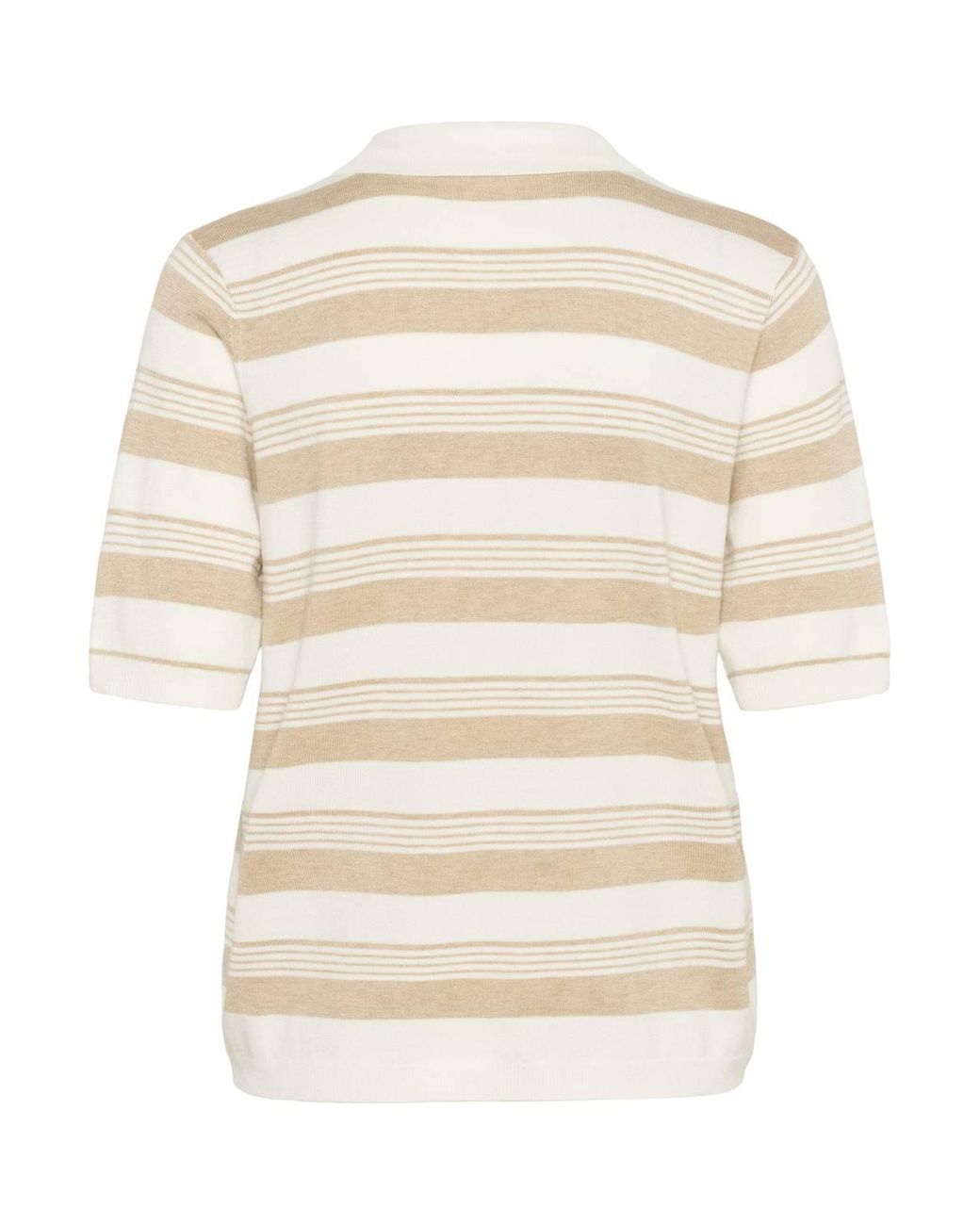 Kaffe White Kalizza Polo Pullover Short Sleeves