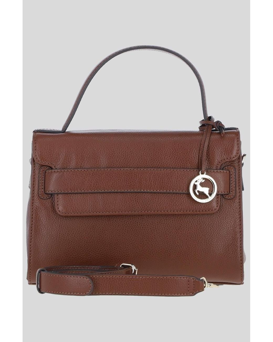 Ashwood Leather Brown 'Ardora' Real Leather Handbag W/ Detachable Crossbody Strap
