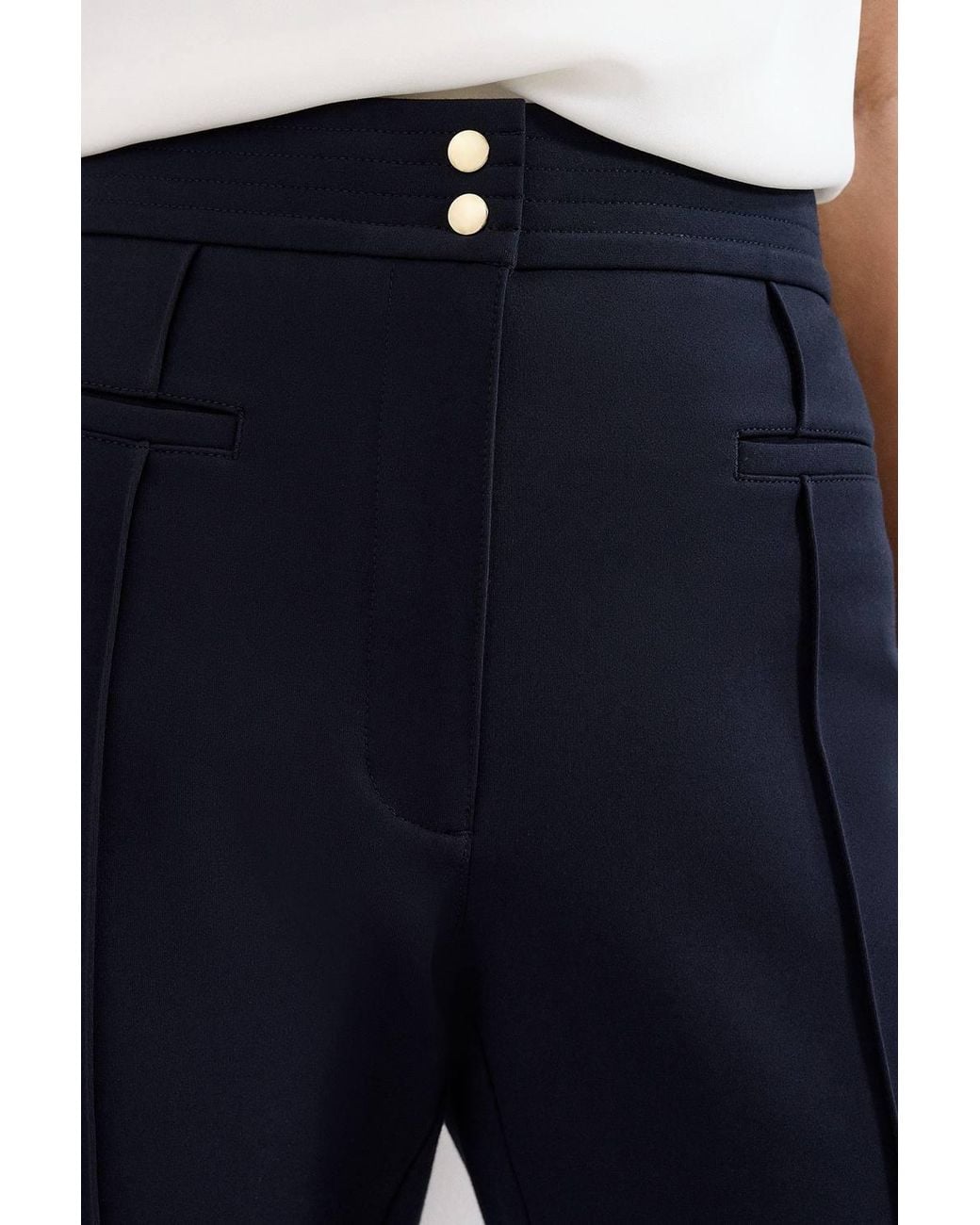 Phase Eight Blue Keri Tailored Cropped Trousers