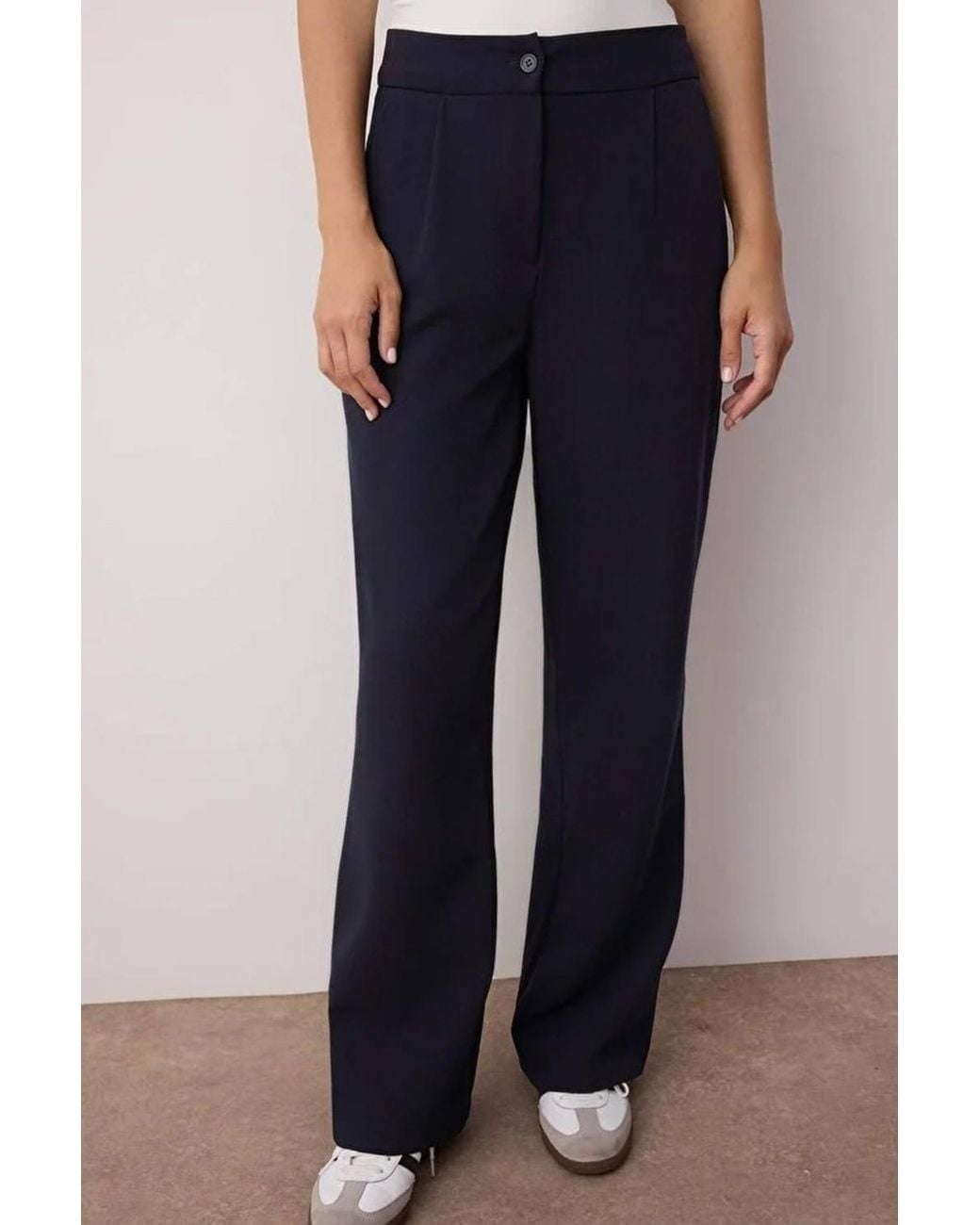 WOVCOR Blue Tailored Wide Leg Woven Trousers