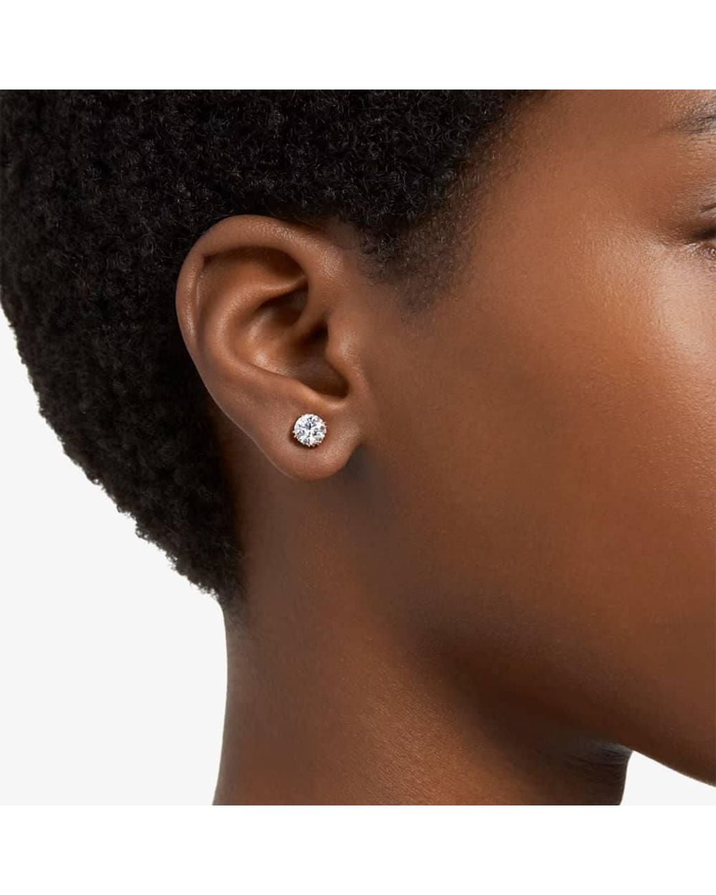Swarovski Metallic Constella Rose-Plated Stud Earrings 5638801
