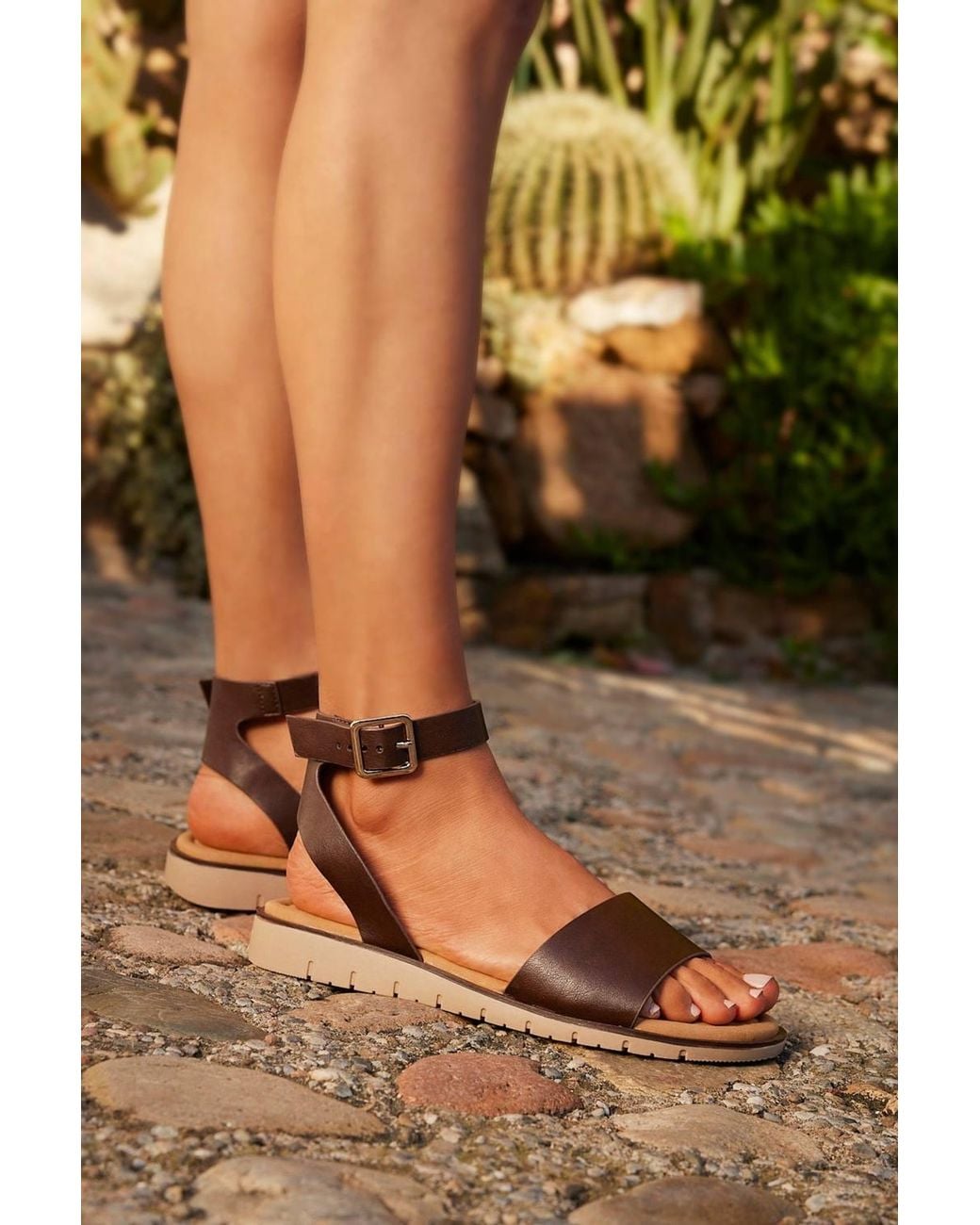 Linzi Brown Denia Wide Fit Sandals