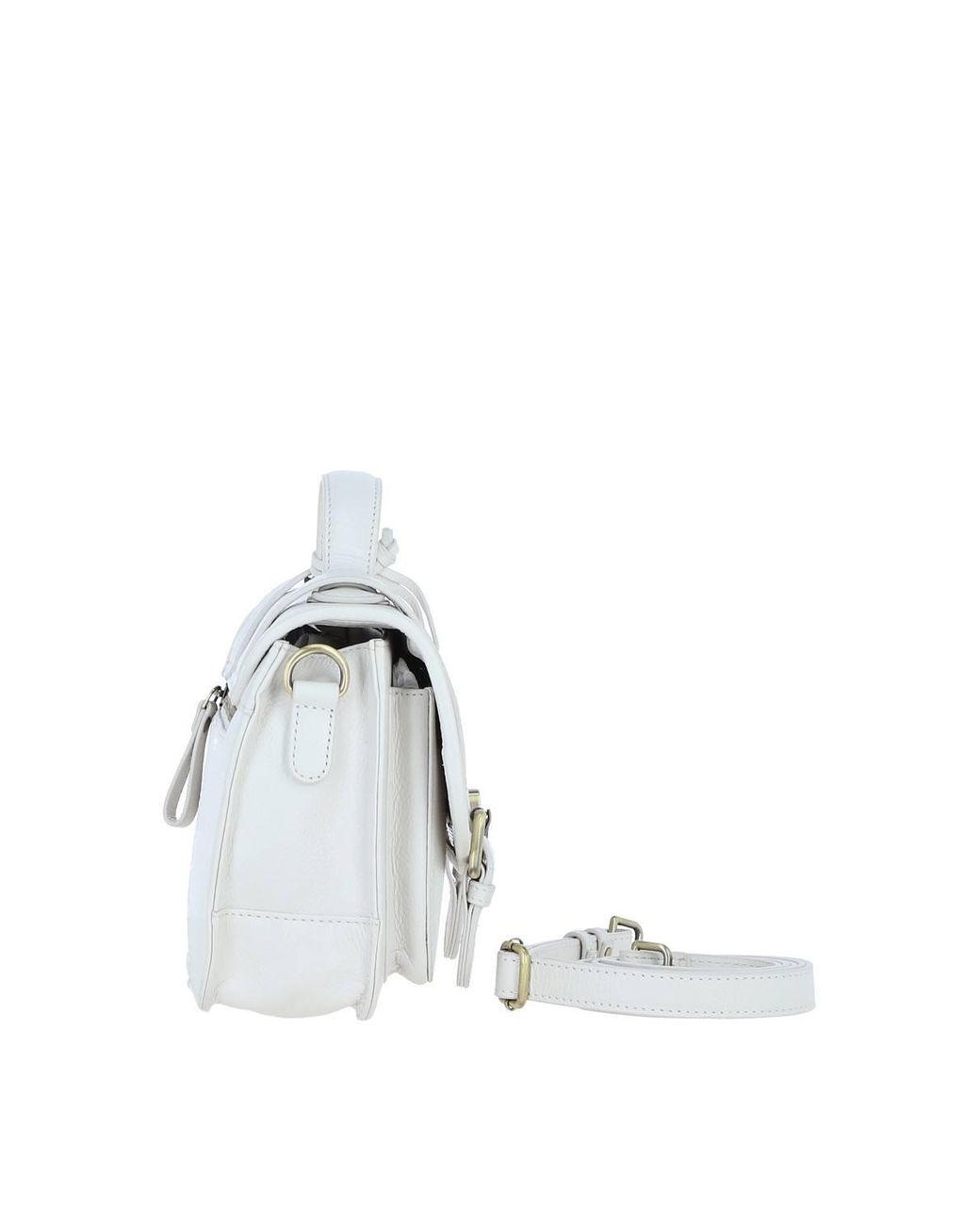 Ashwood Leather White Stylish Real Leather Large Satchel Bag