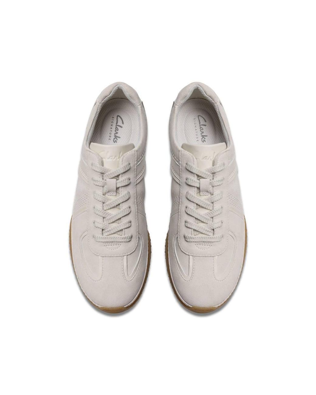 Clarks White Meridor Lo Combination Trainers
