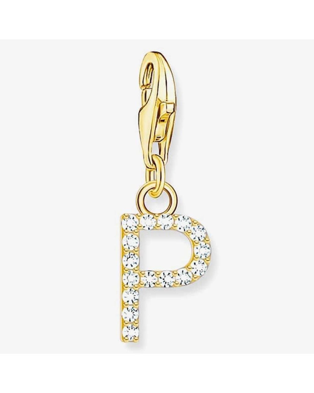 Thomas Sabo Metallic Plated Cubic Zirconia Letter P Charm 1979-414-14