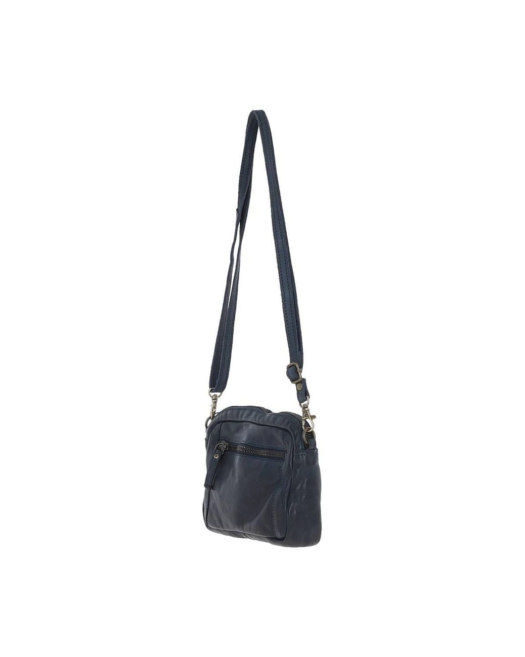 Ashwood Leather Blue Real Leather Vintage Cross Body Bag