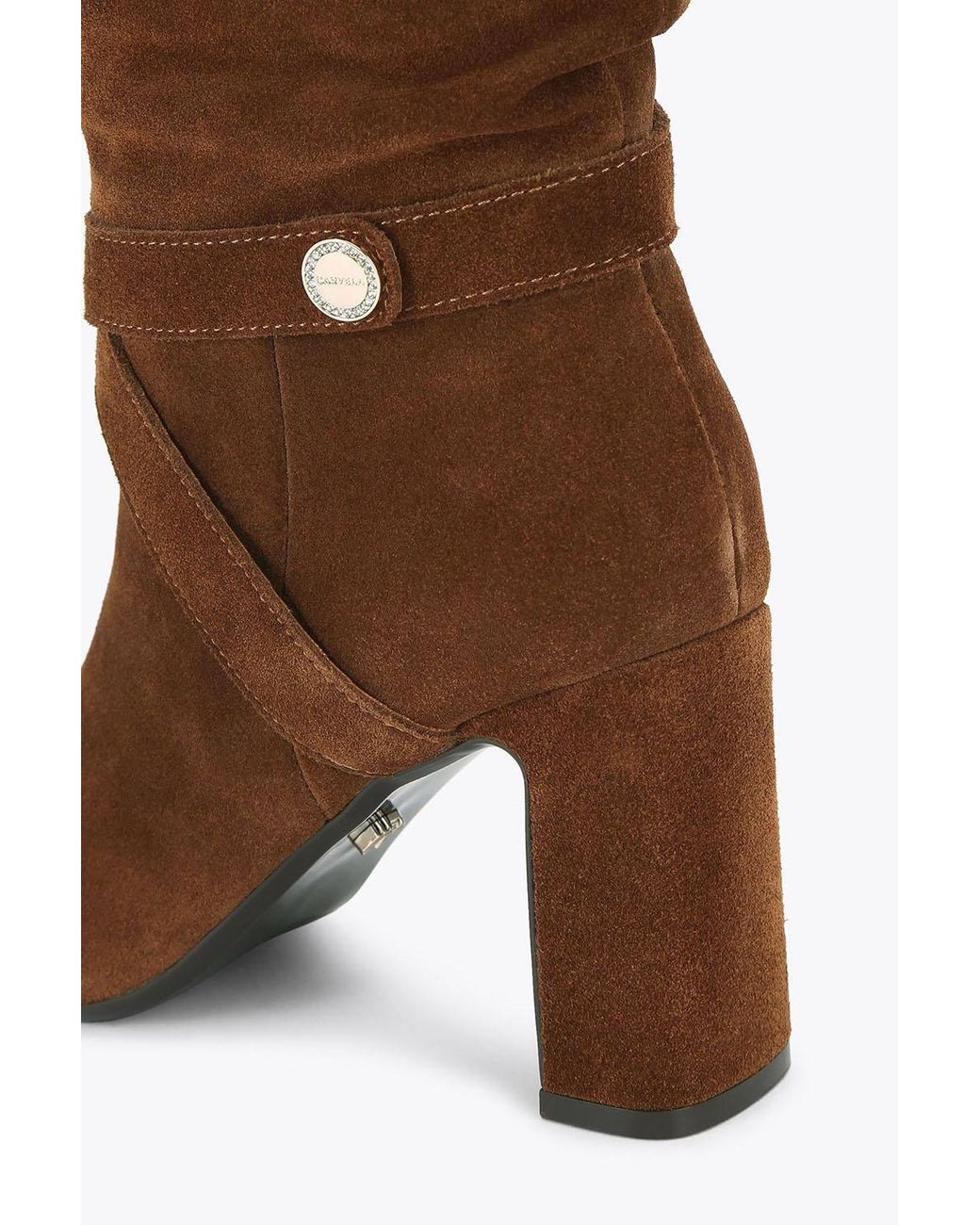 Carvela Kurt Geiger Brown 'Jackpot Slouch Knee' Suede Boots