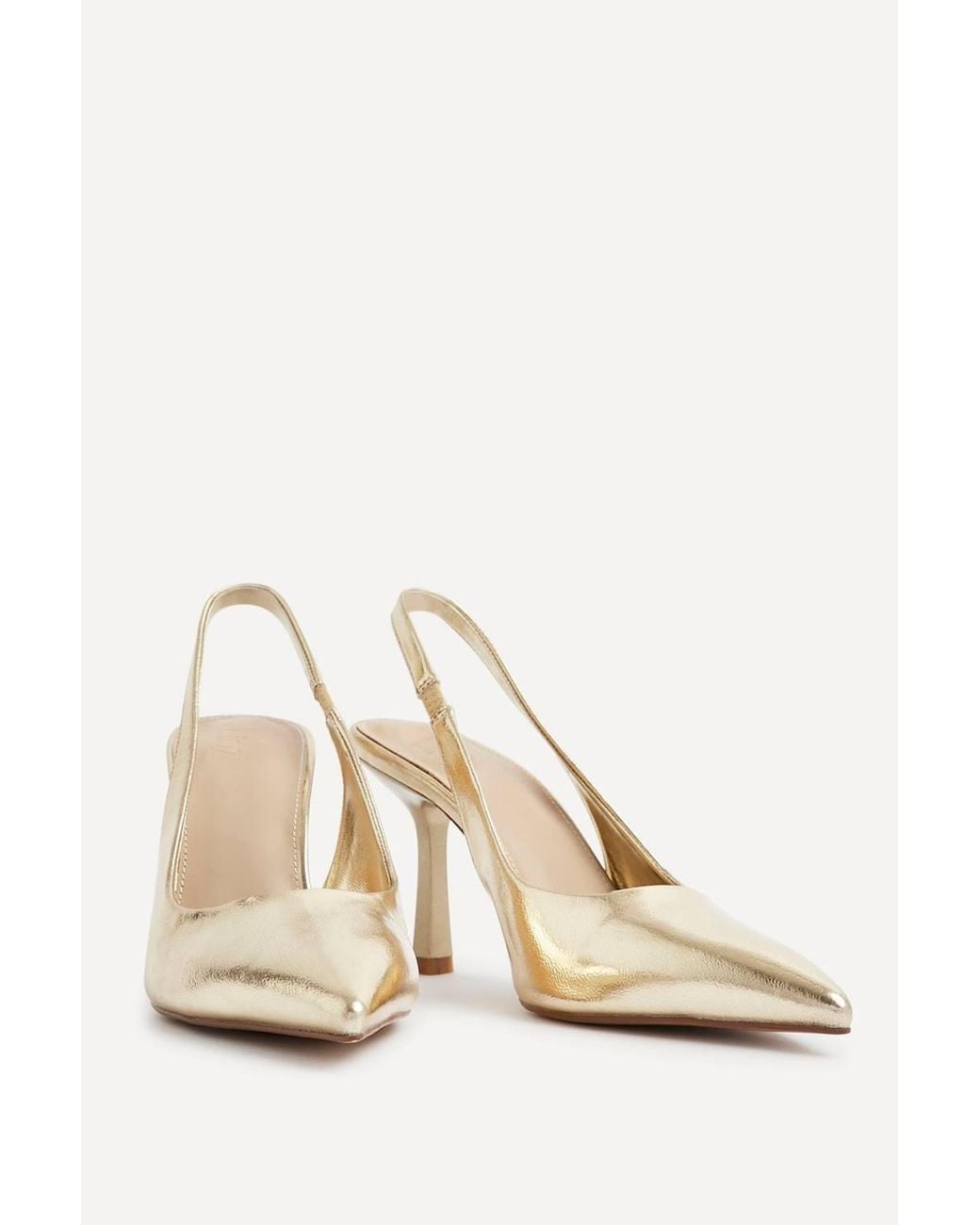 Linzi Natural Dash Faux Leather Court Heels