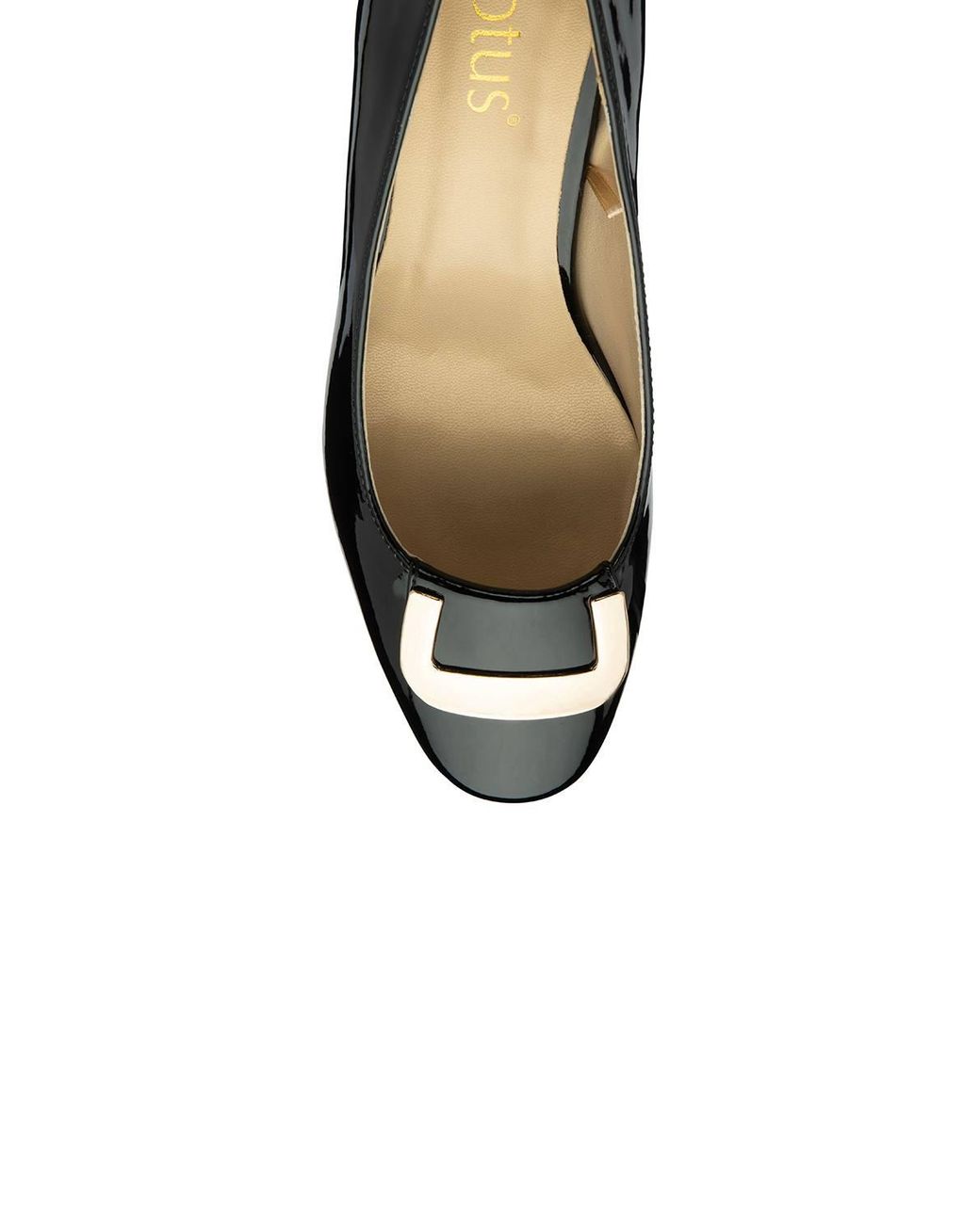 Lotus Black 'Aubrey' Block-Heel Court Shoes