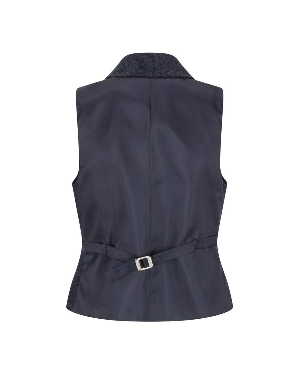 Infinity Leather Blue Tailored Fit Tweed Formal Waistcoat