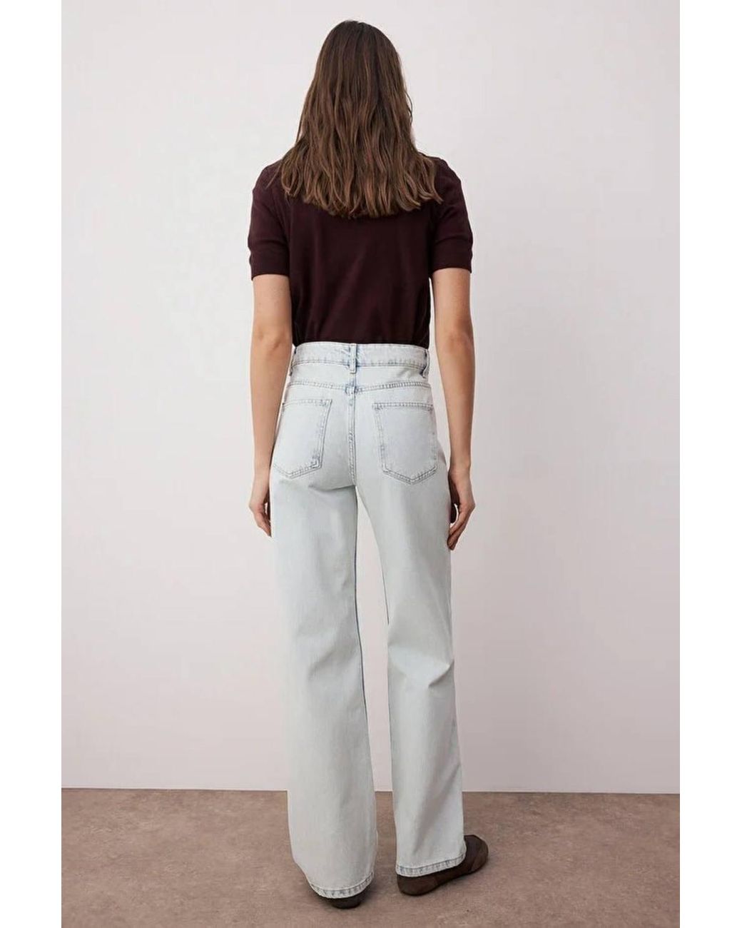WOVCOR Multicolor High Waist Wide Leg Jeans W/ Pocket Details