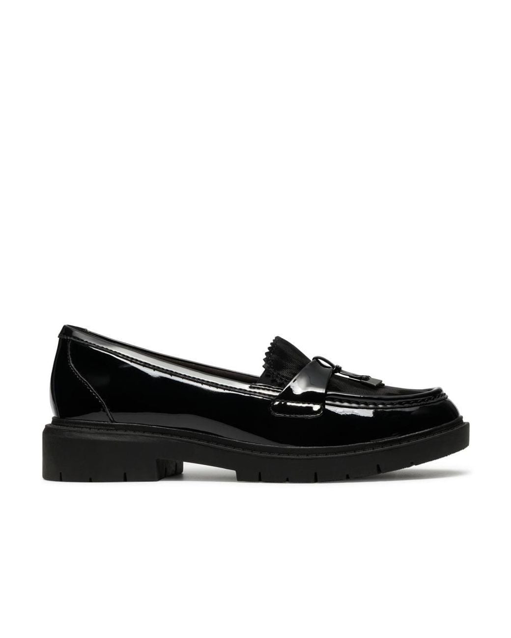 Clarks Black Westlynn Bella Patent Loafers, Slip Ons