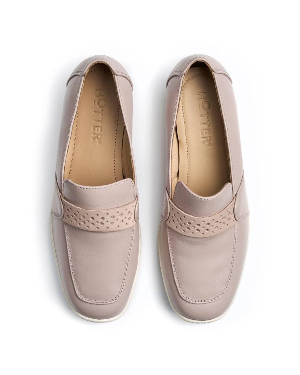 Hotter White 'Mya Ii' Smart Loafers