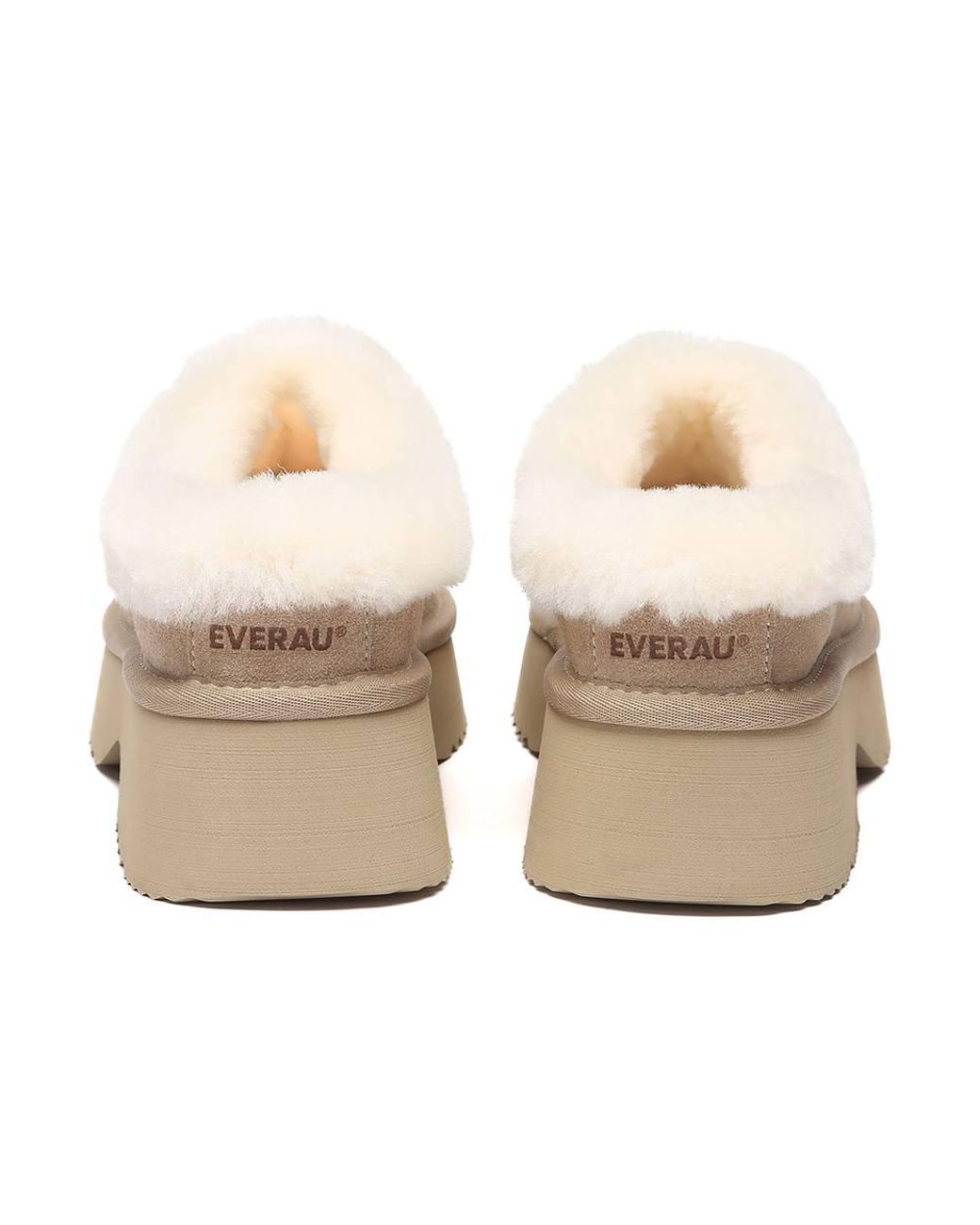 EverAu Australia Natural Savanna Ankle Chunky Platform Real Sheepskin Boots