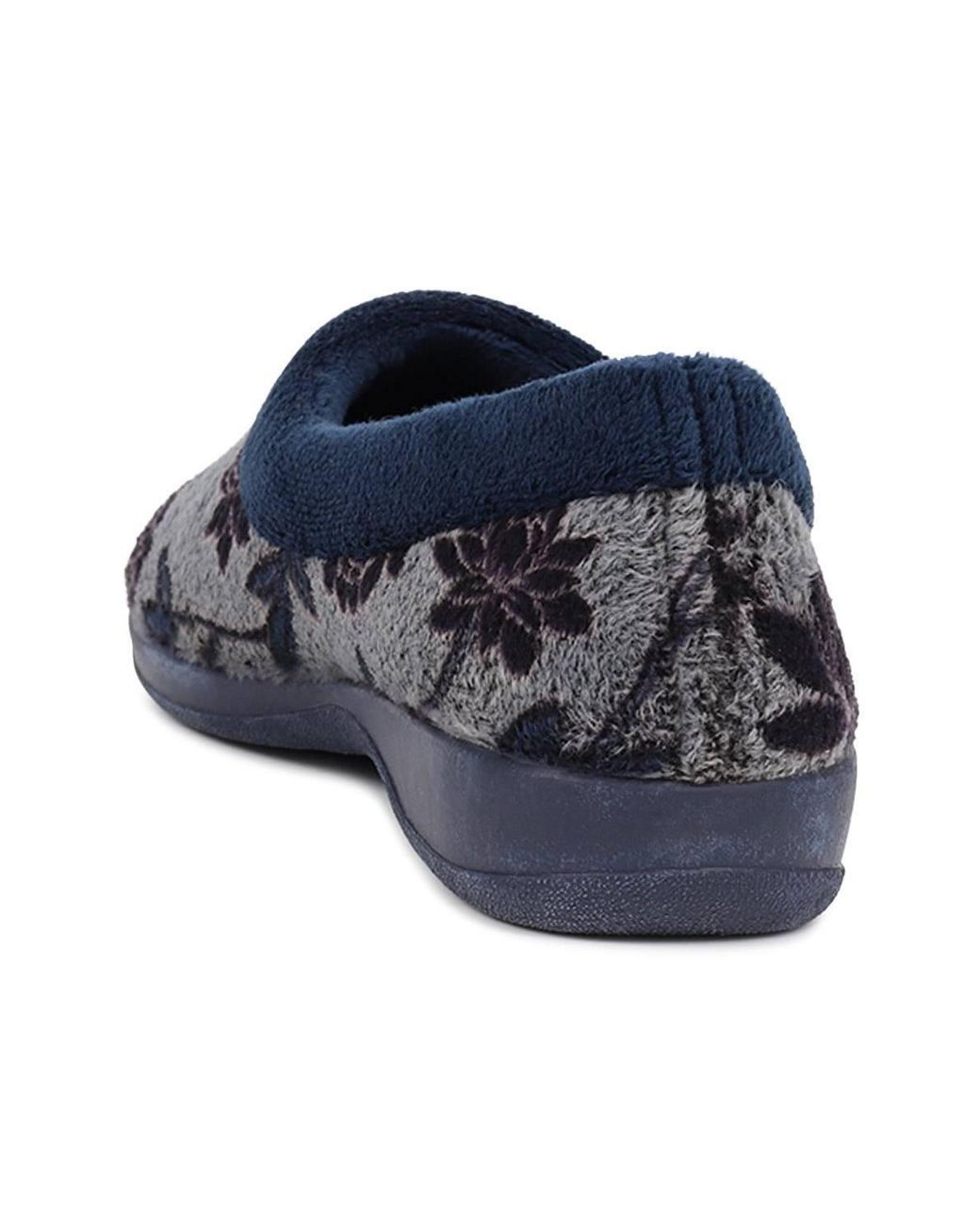 Pavers Blue Faux-Fur Full Slippers