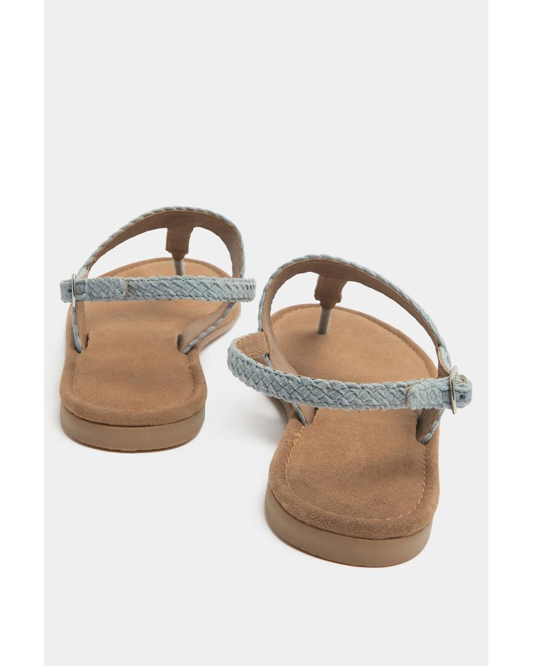 Yours Blue Woven Toe Post Sandals