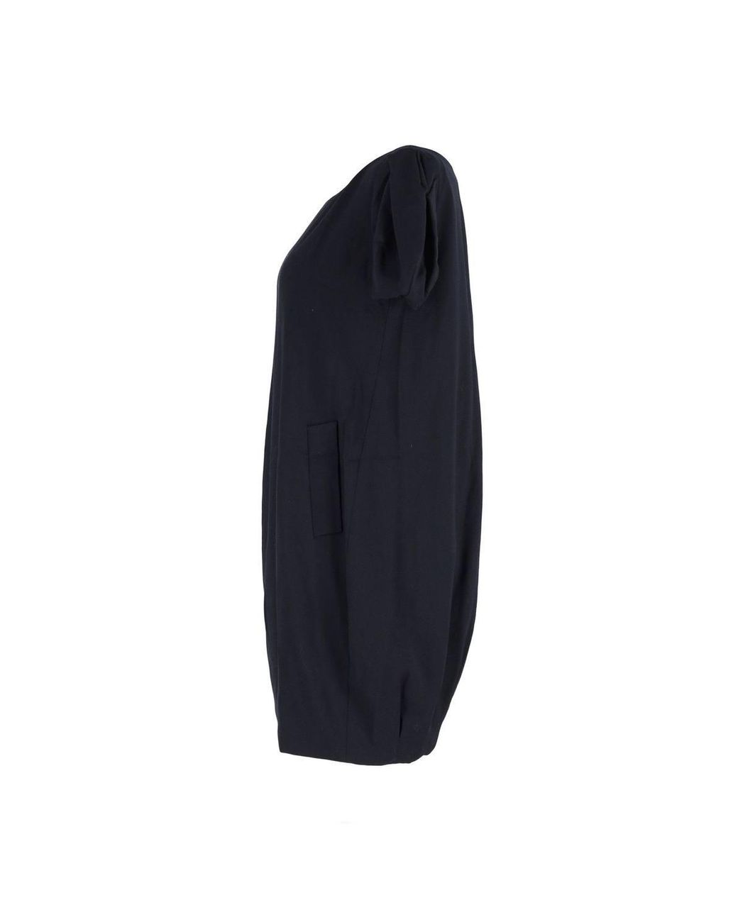 McQueen Blue Preloved Puff Sleeve Dress W/ Pockets