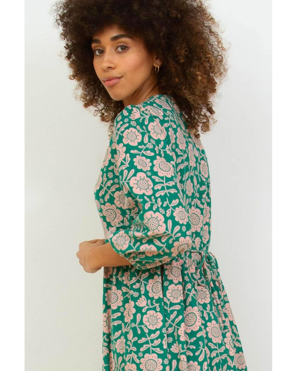 Kite Green Bockhampton 3/4 Sleeve Cord Dress