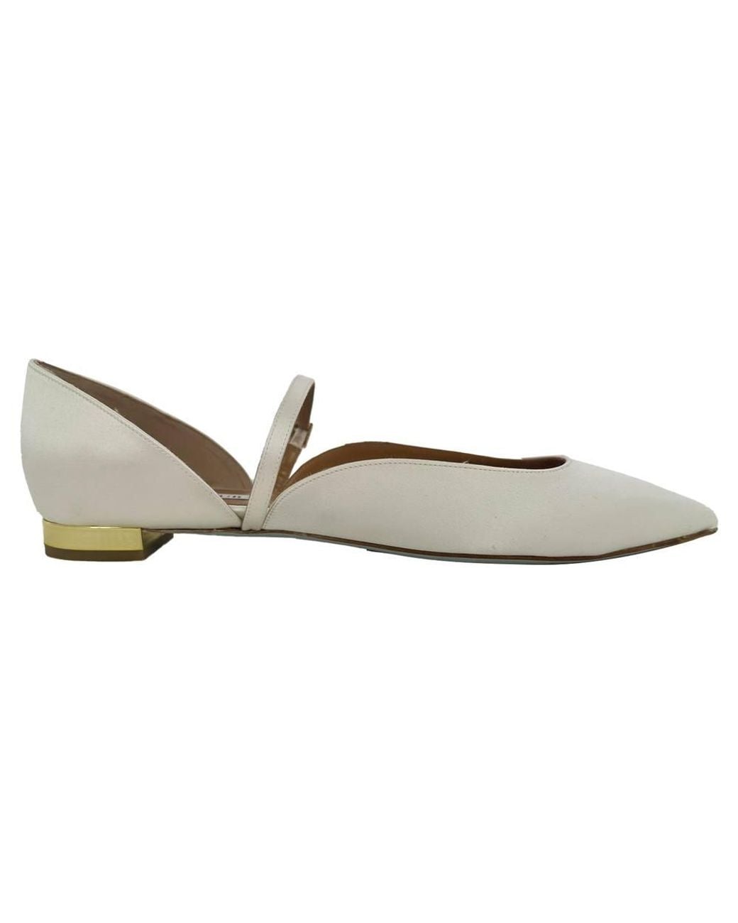 Aquazzura Metallic Preloved Bellezza Ballet Flats