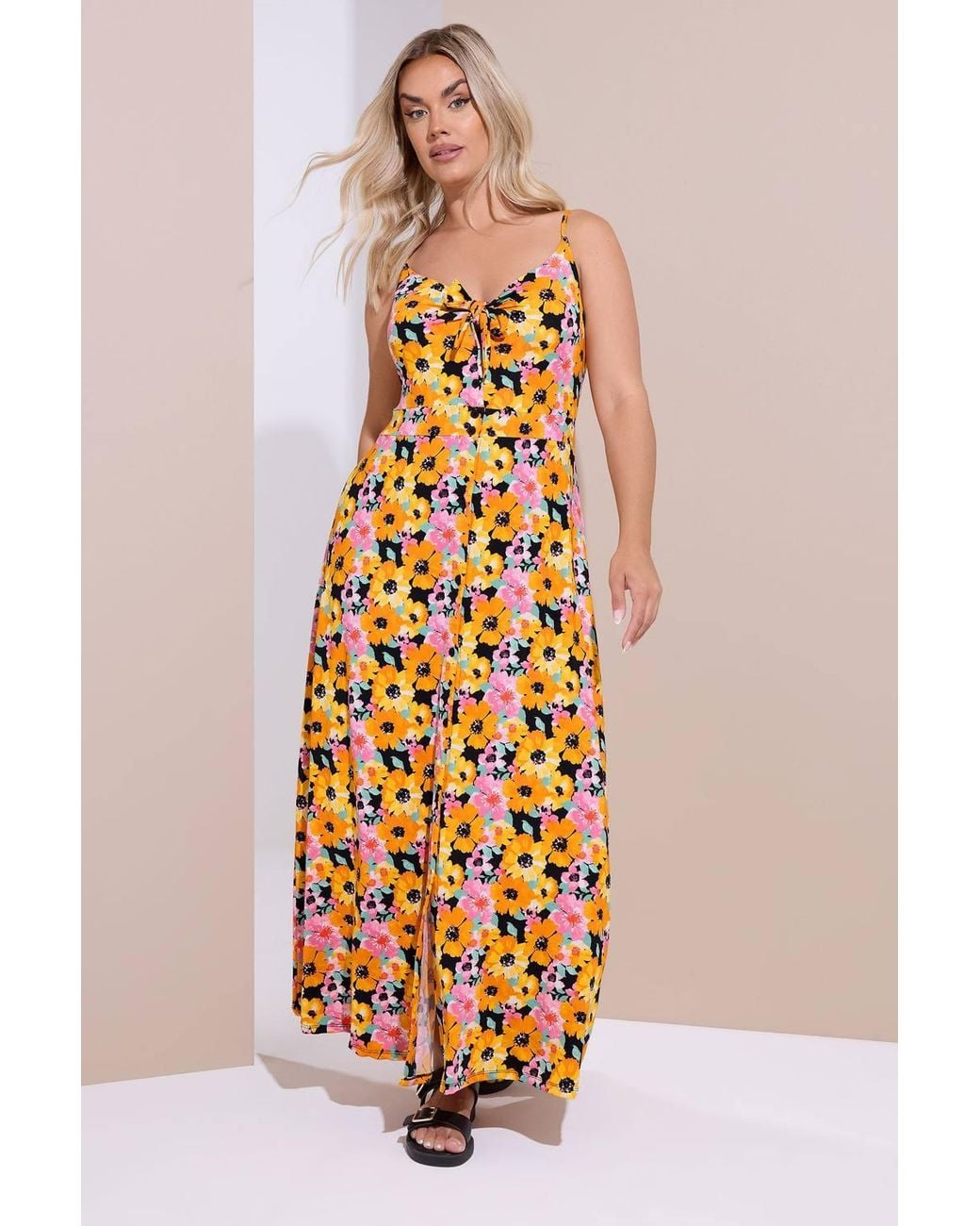 Yours White Floral Print Maxi Dress