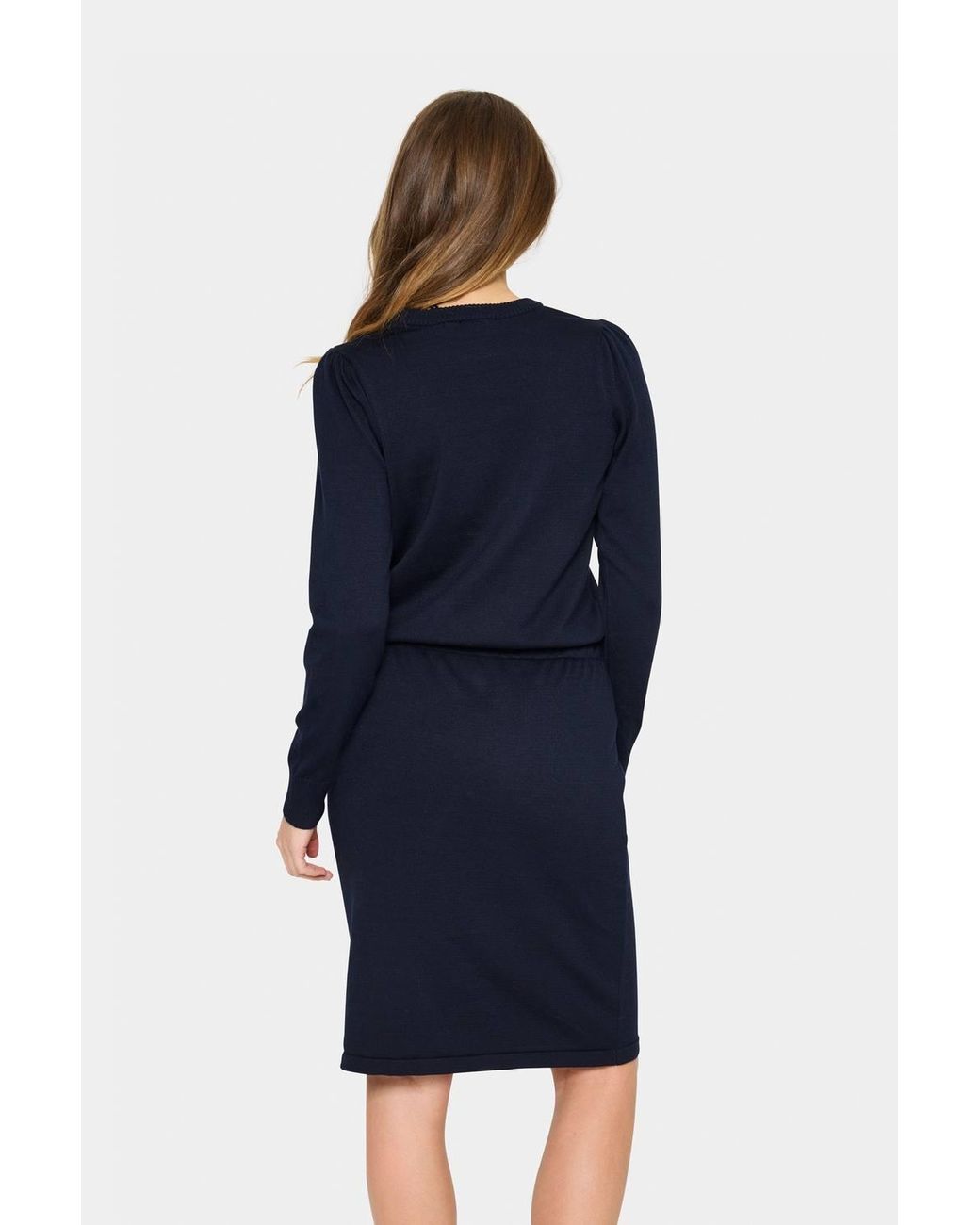 Saint Tropez Blue Milasz Knit Long Sleeve Dress