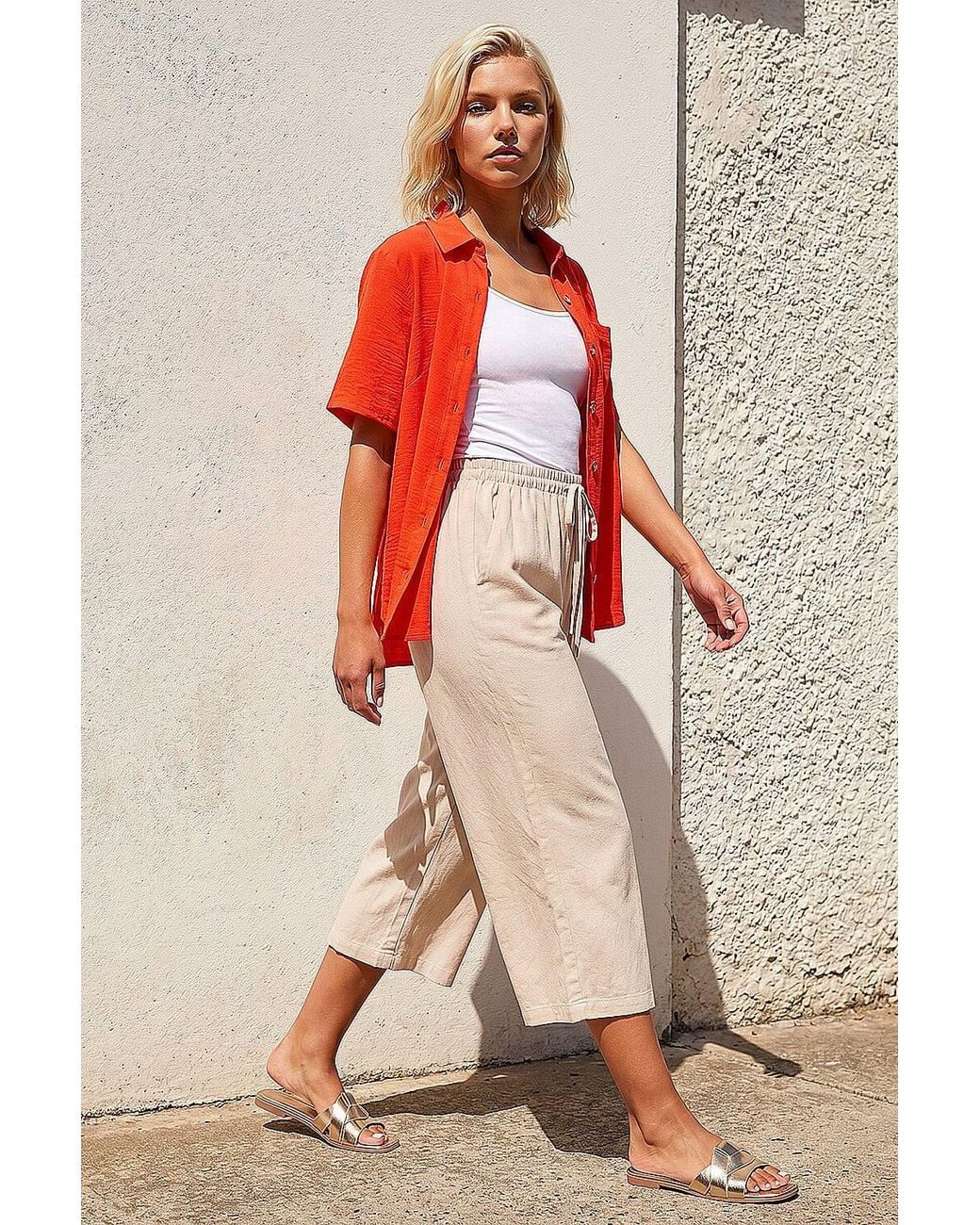 Roman Red Petite Button Up Pocket Shirt