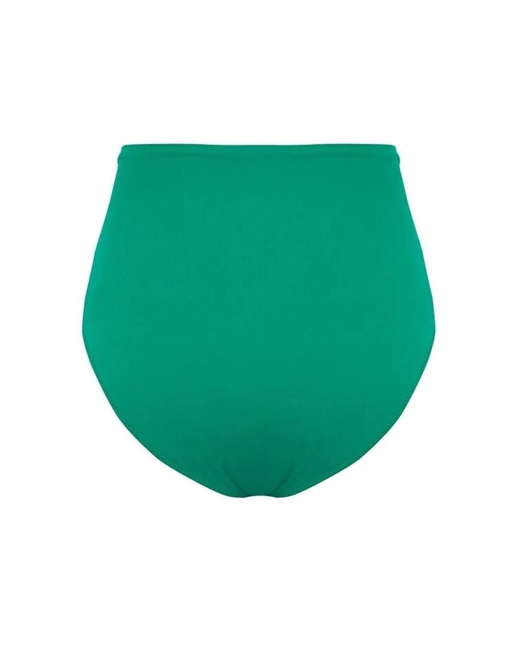 WOVCOR Green High Waist Hardware Detail Shaping Bikini Bottom W/ Front Accent