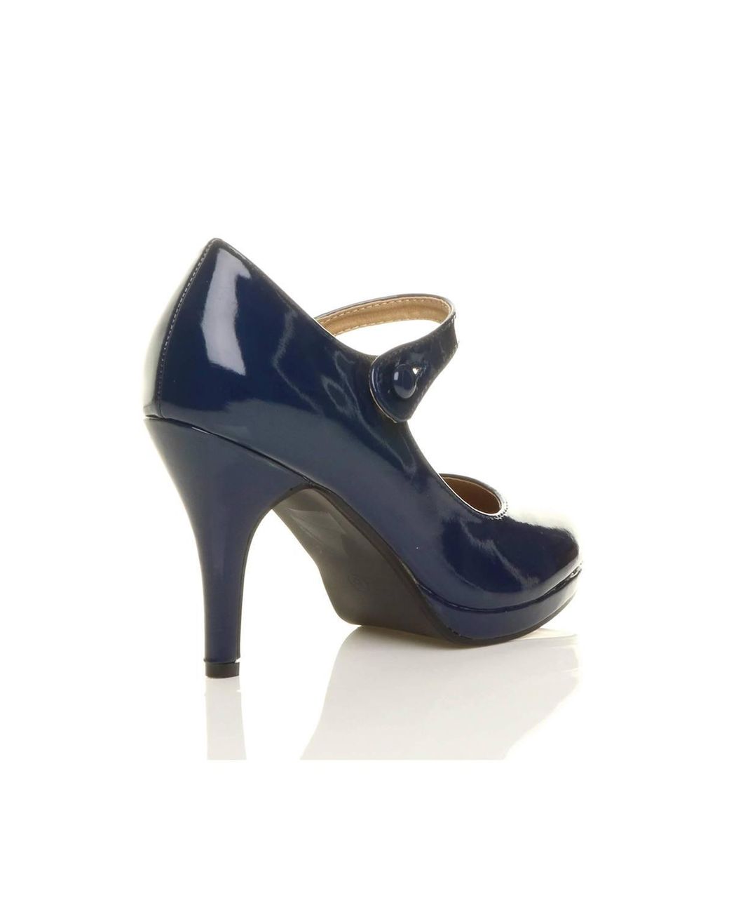 AJVANI Blue High Heel Mary Jane Courtshoes