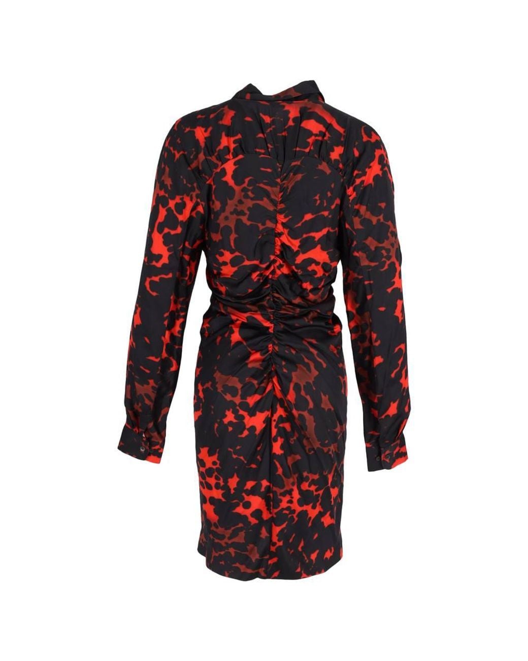 Dries Van Noten Red Preloved Printed Shirt Dress