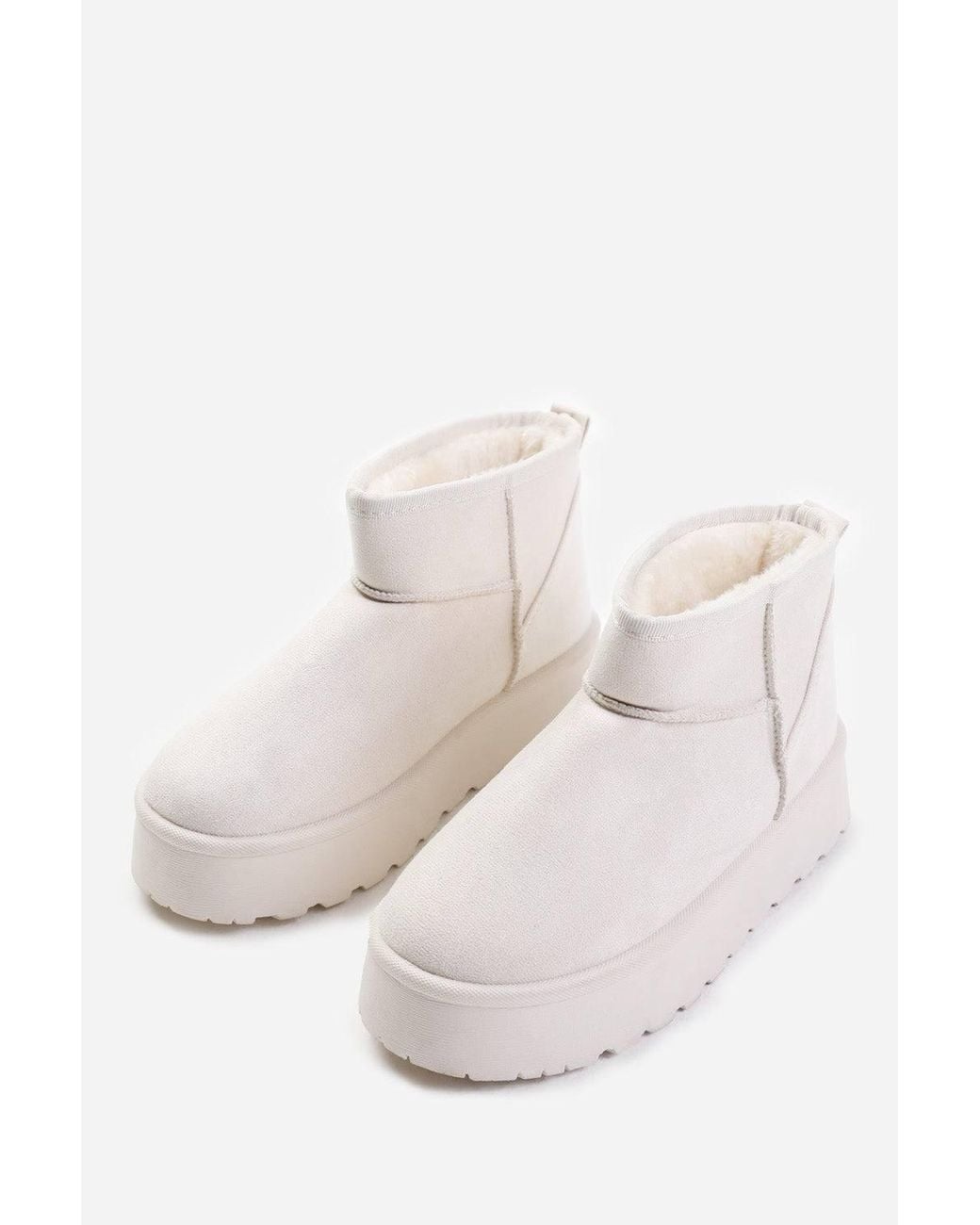 Where's That From Gray 'Calla' Flatform Fur Lining Ankle Boot