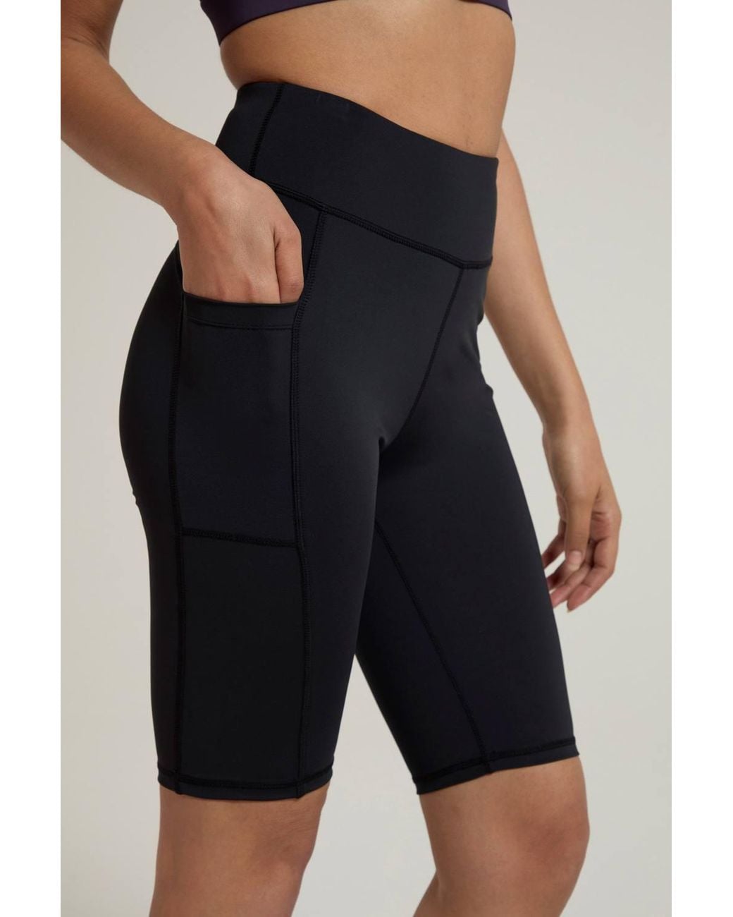Mountain Warehouse Blue 'Bounce' Quick Dry High Waisted Gym Legging Shorts