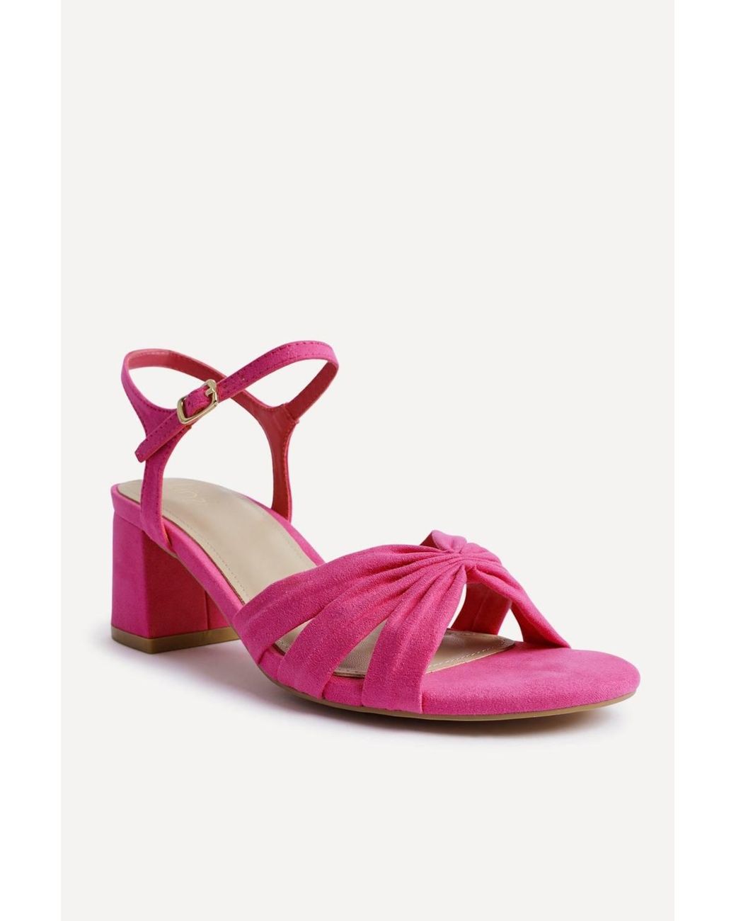 Linzi Pink Broadway Faux Suede Heeled Sandals