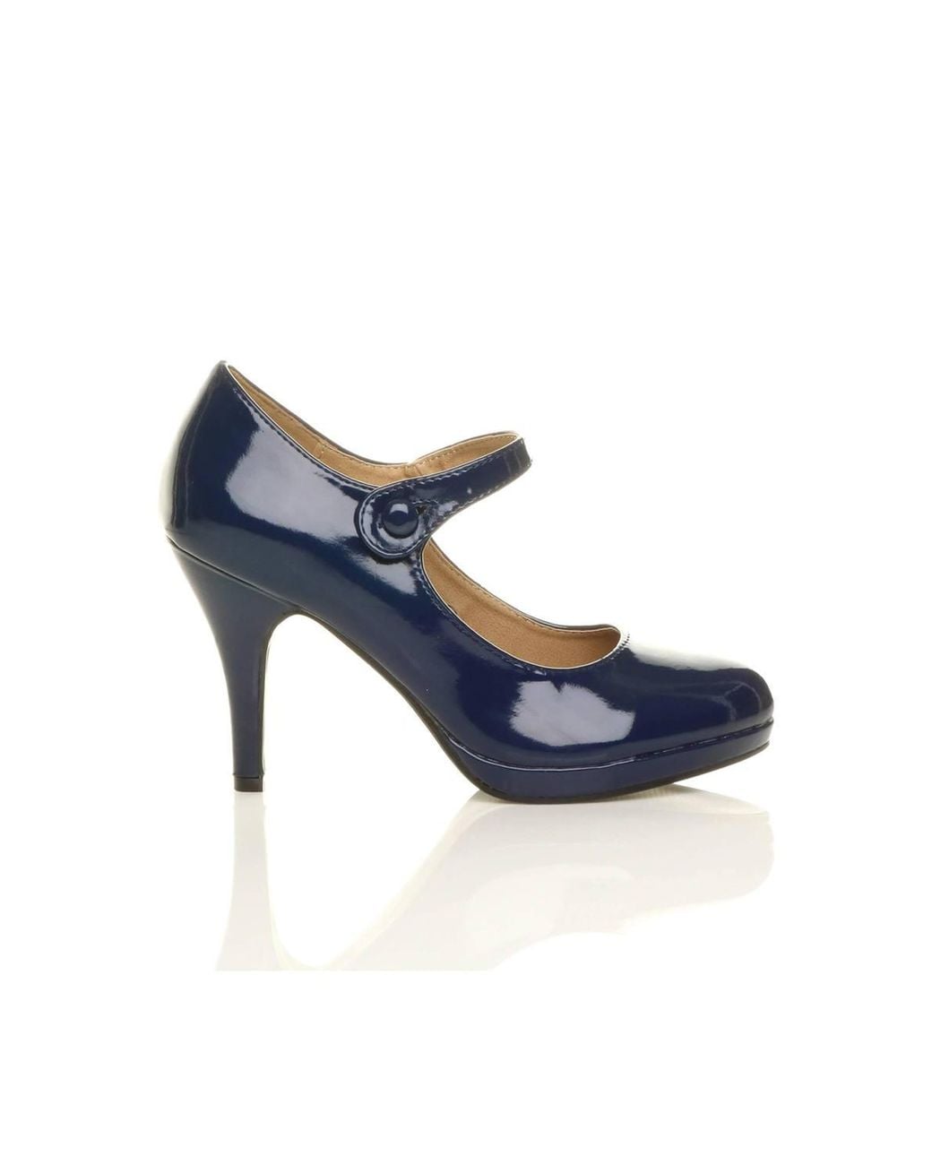 AJVANI Blue High Heel Mary Jane Courtshoes