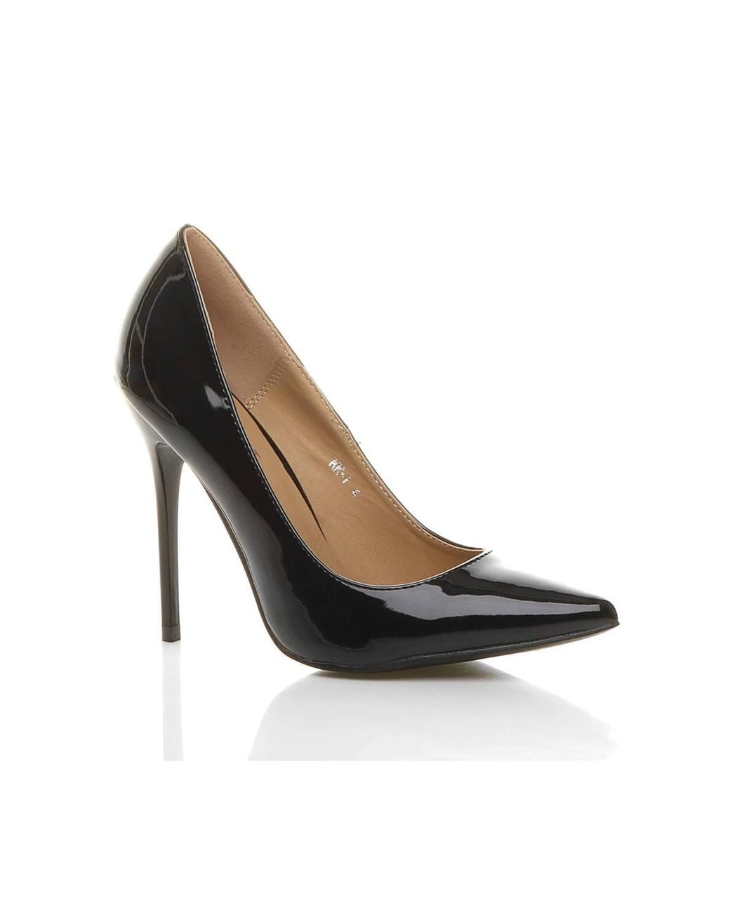 AJVANI Black High Heel Stiletto Pointed Toe Court Shoes