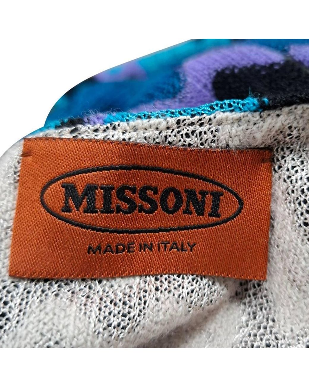 Missoni Blue Preloved Zig-Zag Patterned Knit Sleeveless Dress