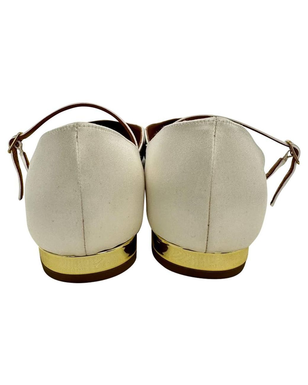 Aquazzura Metallic Preloved Bellezza Ballet Flats